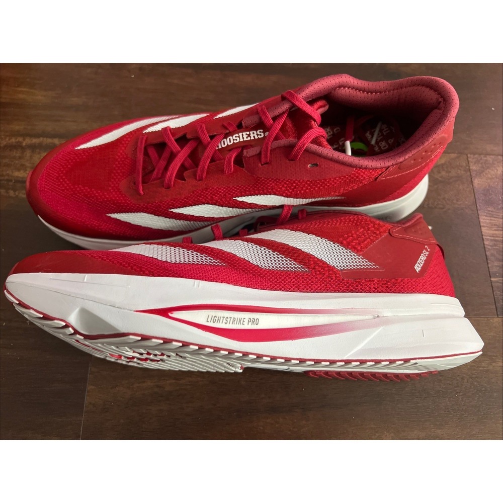 New Adidas Mens Adizero SL2 Running Shoes Size 10 Indiana Hoosiers Red White